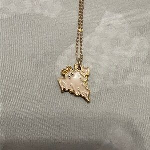 Mickey Ghost Gold Necklace